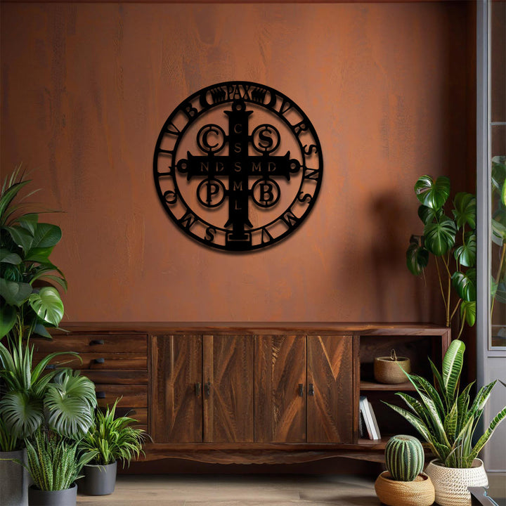 Christianartworkshop Artistic St. Benedict Cross Metal Wall Decor: Stylish Faith for Home Walls - image 8