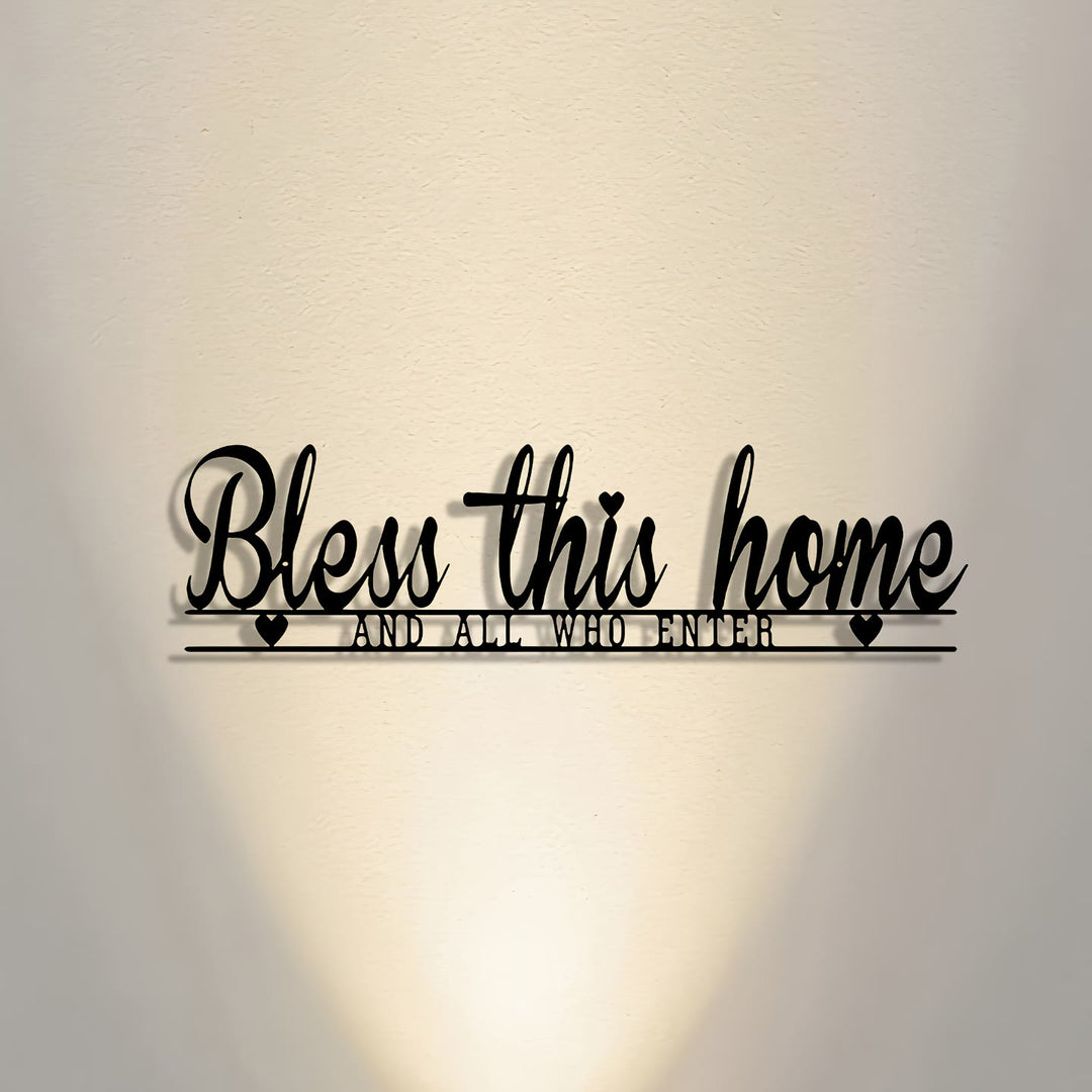 Christianartworkshop Bless This Home Metal Wall Decor: Divine Blessing & Faithful Warmth - image 1