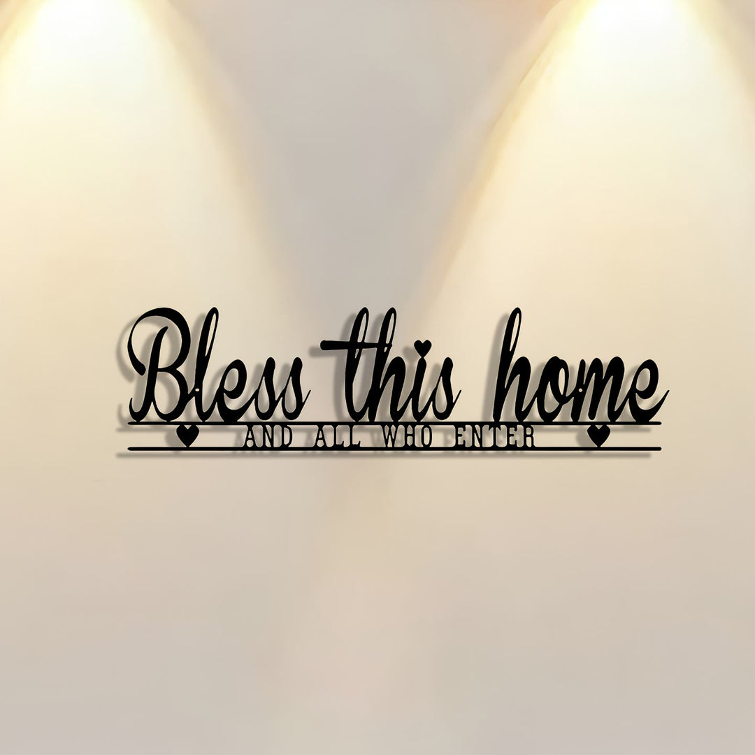 Christianartworkshop Bless This Home Metal Wall Decor: Divine Blessing & Faithful Warmth - image 3