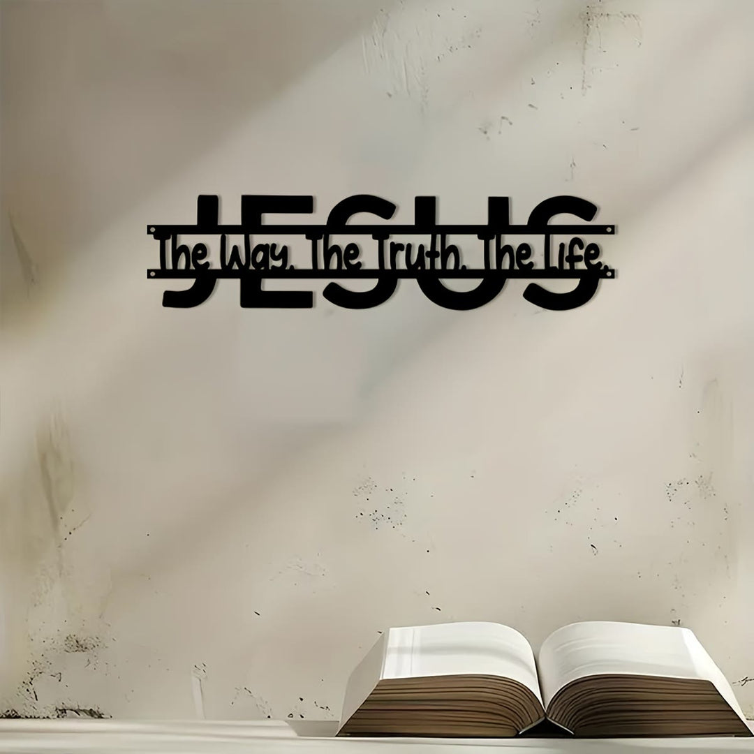Christianartworkshop JESUS The Way Truth Life Metal Wall Decor: Faithful Guidance & Spiritual Truth - image 2