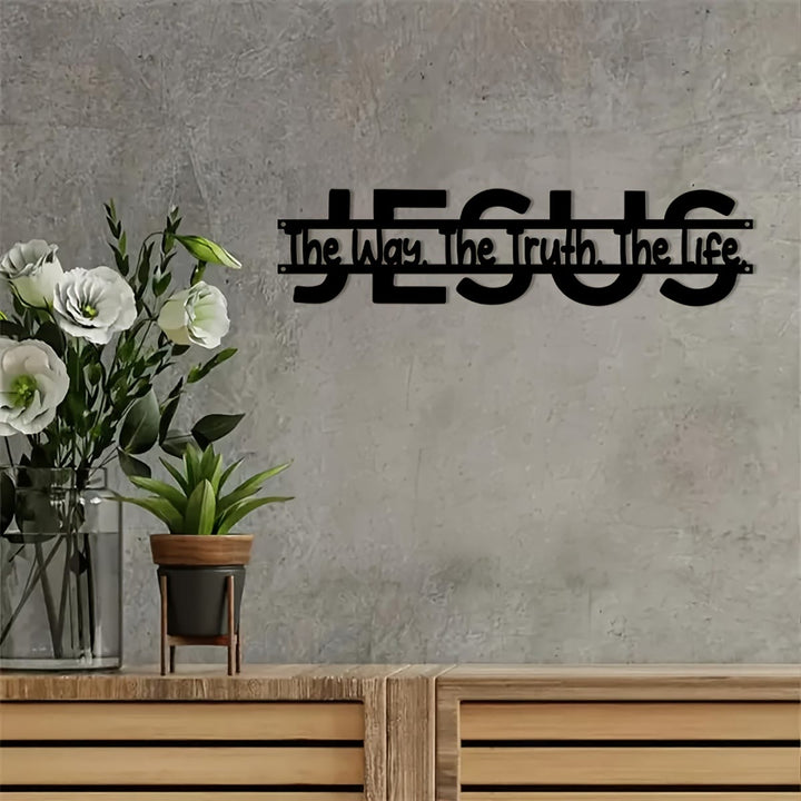 Christianartworkshop JESUS The Way Truth Life Metal Wall Decor: Faithful Guidance & Spiritual Truth - image 4