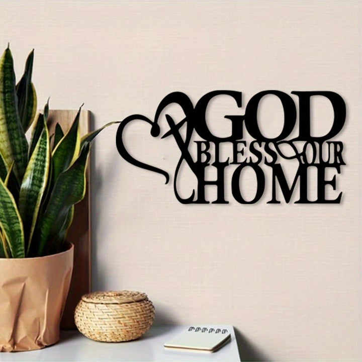 Christianartworkshop God Bless Our Home Metal Wall Decor: Divine Blessing & Family Faith - image 2