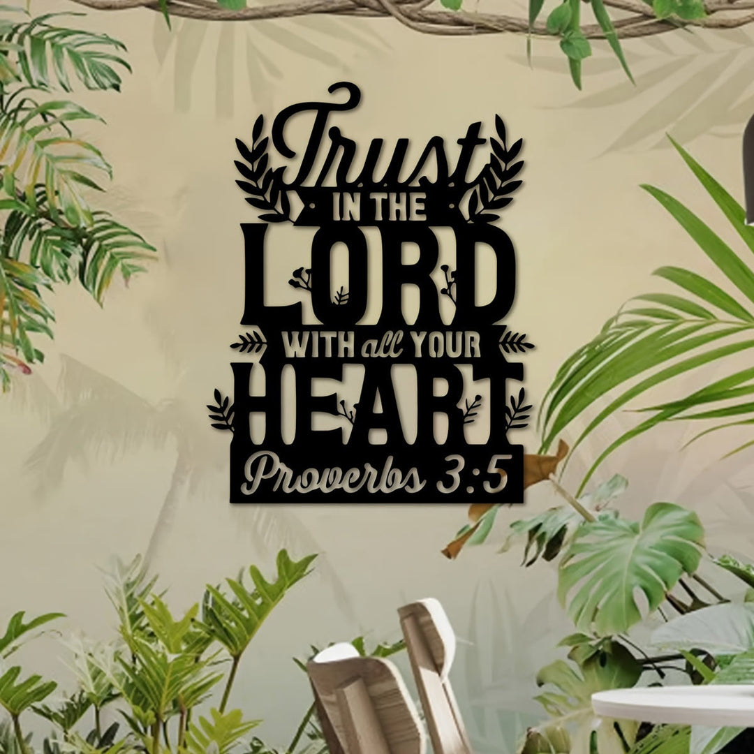Christianartworkshop Trust in the Lord Proverbs Metal Wall Decor: Faithful Devotion & Wisdom - image 2