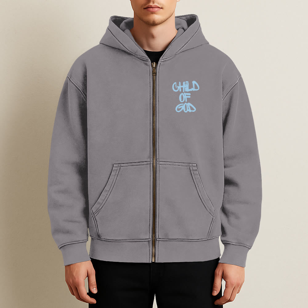 Christianartworkshop Child of God Hooded Jacket: Psalm 23 Comfort Statement - image 3