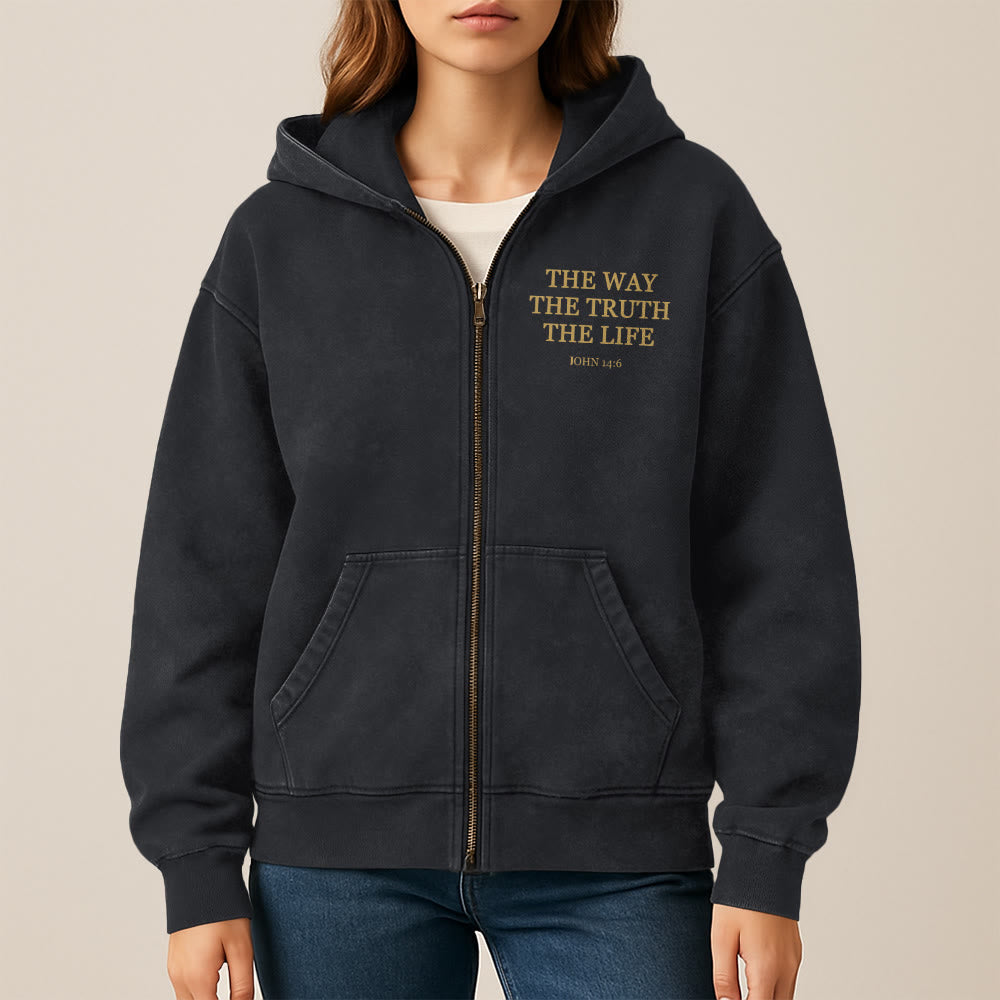 Christianartworkshop John 14:6 Hooded Jacket: Faithful Comfort for Church & Daily Life - image 5