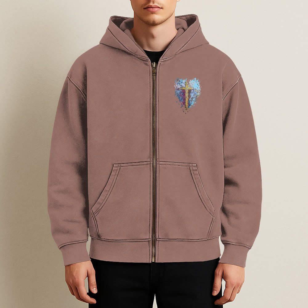 Christianartworkshop Art Cross Hooded Jacket: Daily Reminder of Faith & Beauty - image 12
