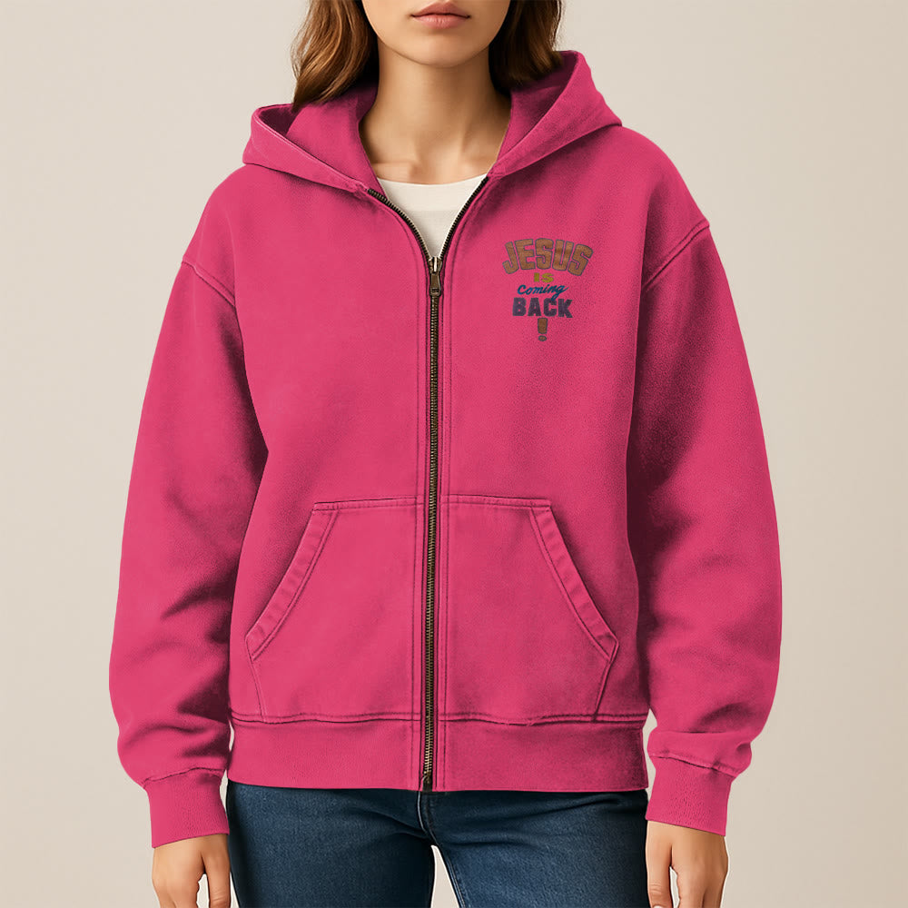 Christianartworkshop Jesus Is Coming Back Hooded Jacket: Faithful Hope for Daily Wear - image 14