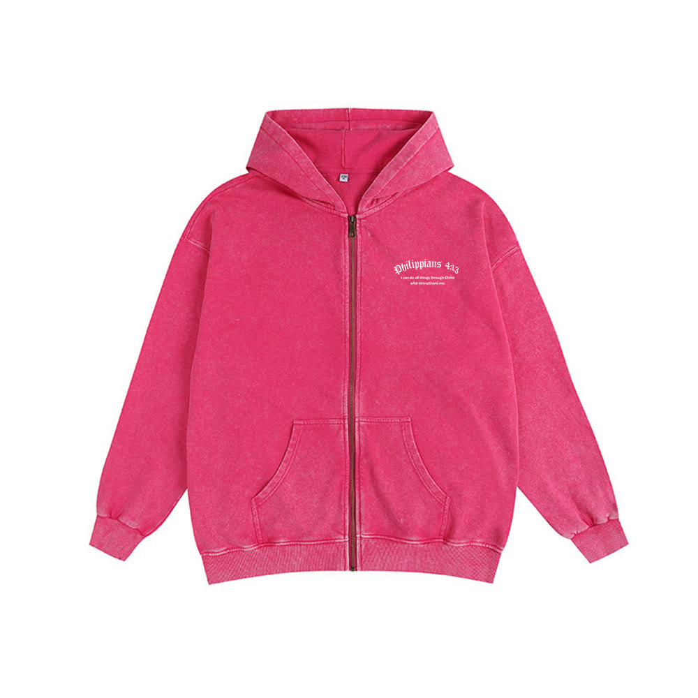 Christianartworkshop Philippians 4:13 Hooded Jacket: Faith Gift with Strength Message - image 20