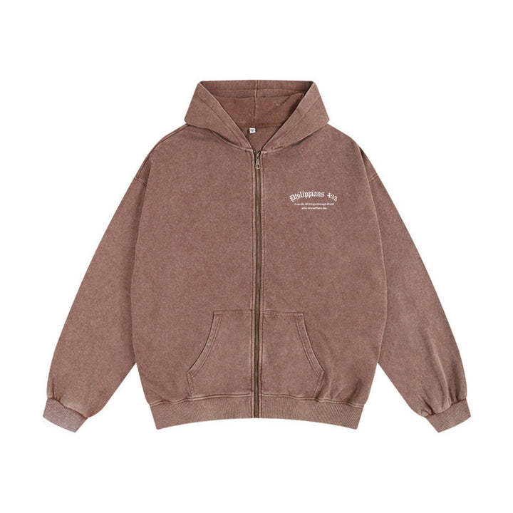 Christianartworkshop Philippians 4:13 Hooded Jacket: Faith Gift with Strength Message - image 26