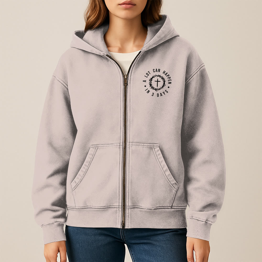 Christianartworkshop 3 Days Miracle Hooded Jacket: Resurrection Faith for Daily Wear - image 15