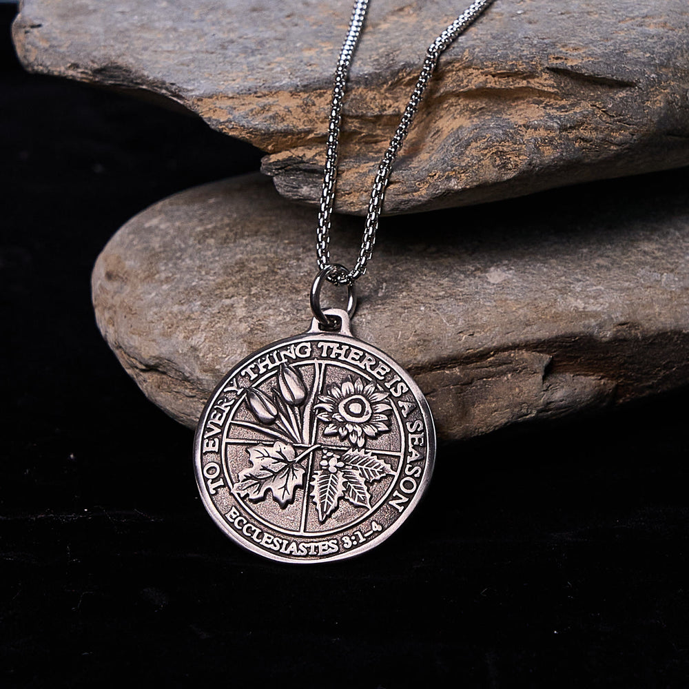 Christianartworkshop Ecclesiastes 3:1-4 Pendant Necklace: Seasonal Faith & Timeless Devotion  - image 1