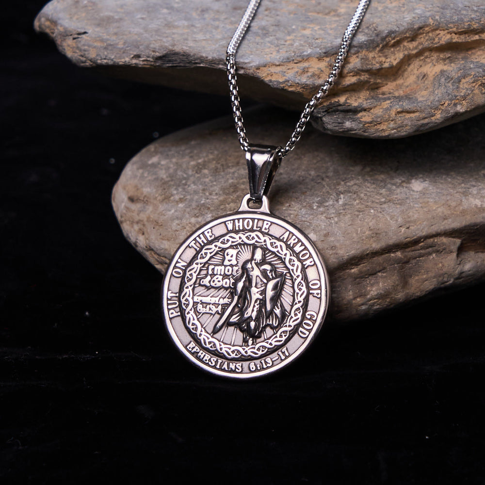 Christianartworkshop Armor of God Pendant Necklace: Spiritual Protection & Timeless Devotion - image 1