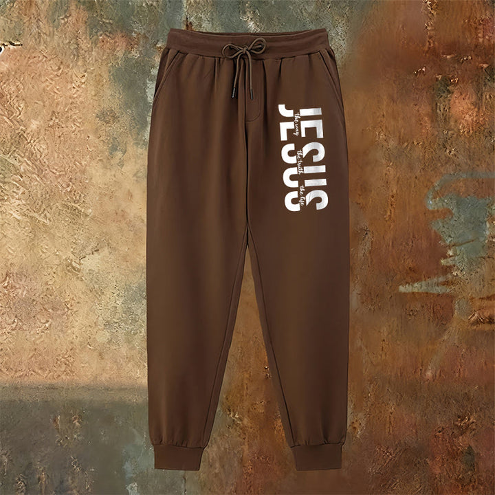 Christianartworkshop Layered Jesus Script Sweatpants: Daily Wear with Devotional Identity - image 18
