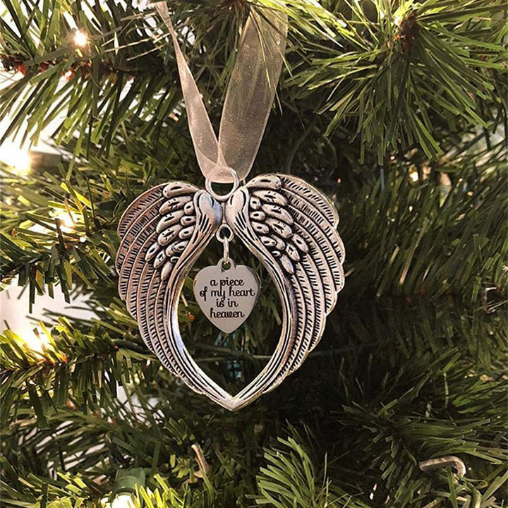 Christianartworkshop Angel Wings & Heart Ornament: Daily Reminder of Heavenly Love & Faithful Memory - Angel Wing - image 0
