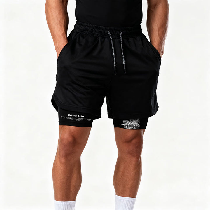 Christianartworkshop Isaiah 41:10 Angel & Devil Performance Shorts - image 6