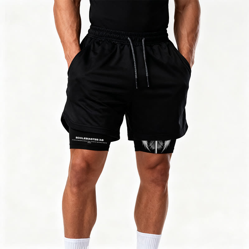 Christianartworkshop Ecclesiastes 3:8 Wings of War Performance Shorts - image 8