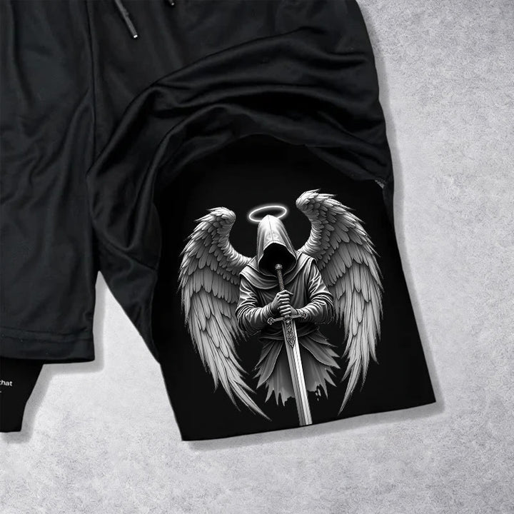 Christianartworkshop Ecclesiastes 3:8 Wings of War Performance Shorts - image 1