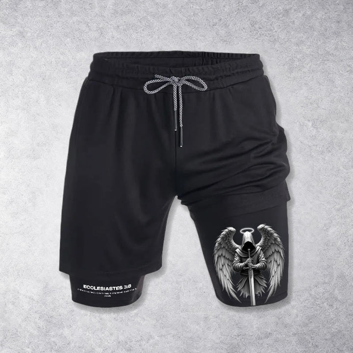 Christianartworkshop Ecclesiastes 3:8 Wings of War Performance Shorts - image 4