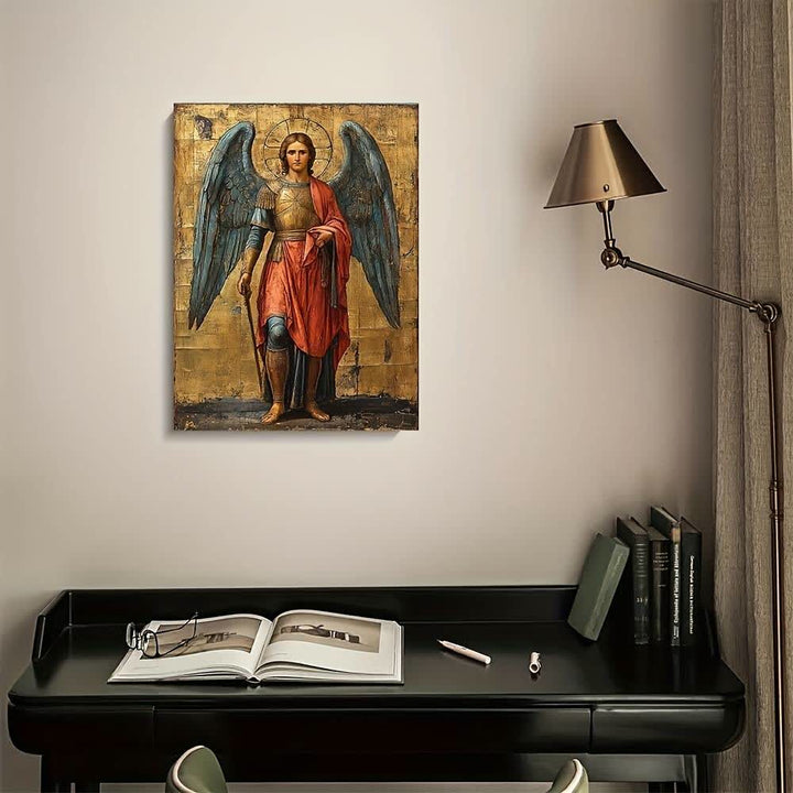Christianartworkshop Archangel Daily Art Prints: Constant Faith Reminder for Believing Interiors - Framed Canvas Painting - 11.81''*15.75''0.71"/30*40*1.8cm - image 0