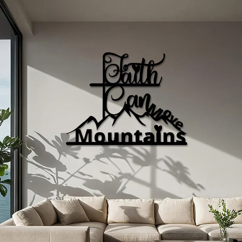Christianartworkshop Faith & Mountains Metal Wall Decor: Timeless Belief for Devotional Spaces - image 2