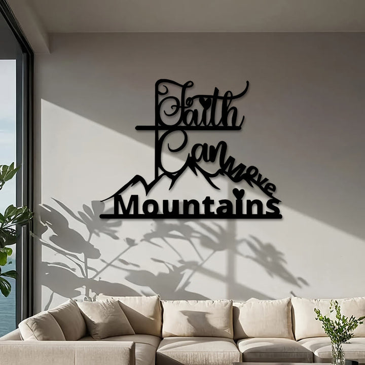 Christianartworkshop Faith & Mountains Metal Wall Decor: Timeless Belief for Devotional Spaces - image 2
