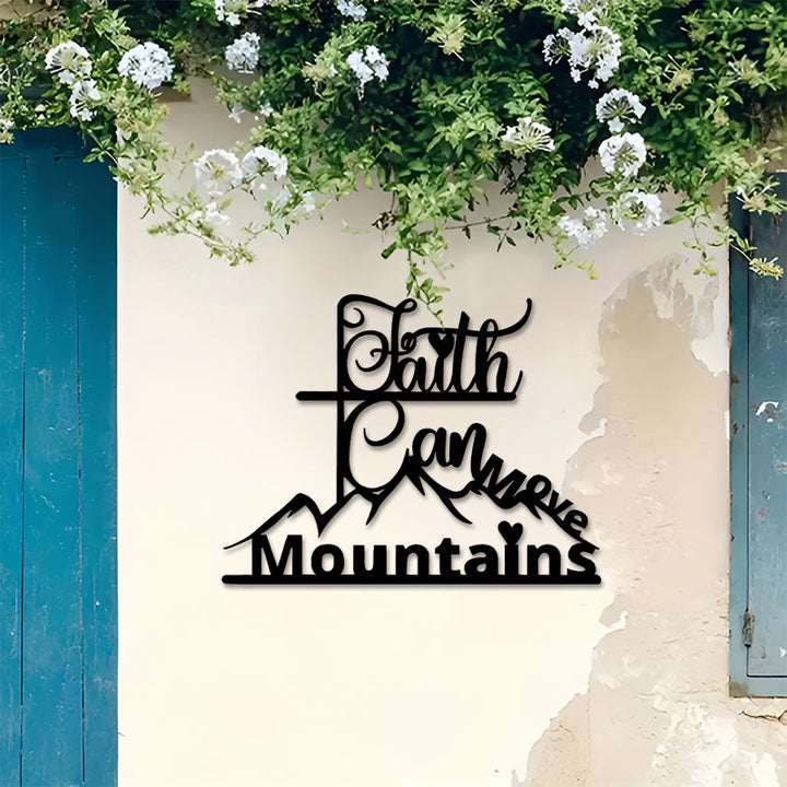 Christianartworkshop Faith & Mountains Metal Wall Decor: Timeless Belief for Devotional Spaces - image 3
