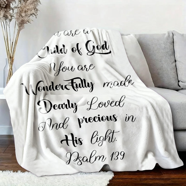 Christianartworkshop Bible Inspired Psalm 139 Tapestry: Child of God for Newborn Baby Blanket - 51.2''*59.1''/130*150cm - image 0