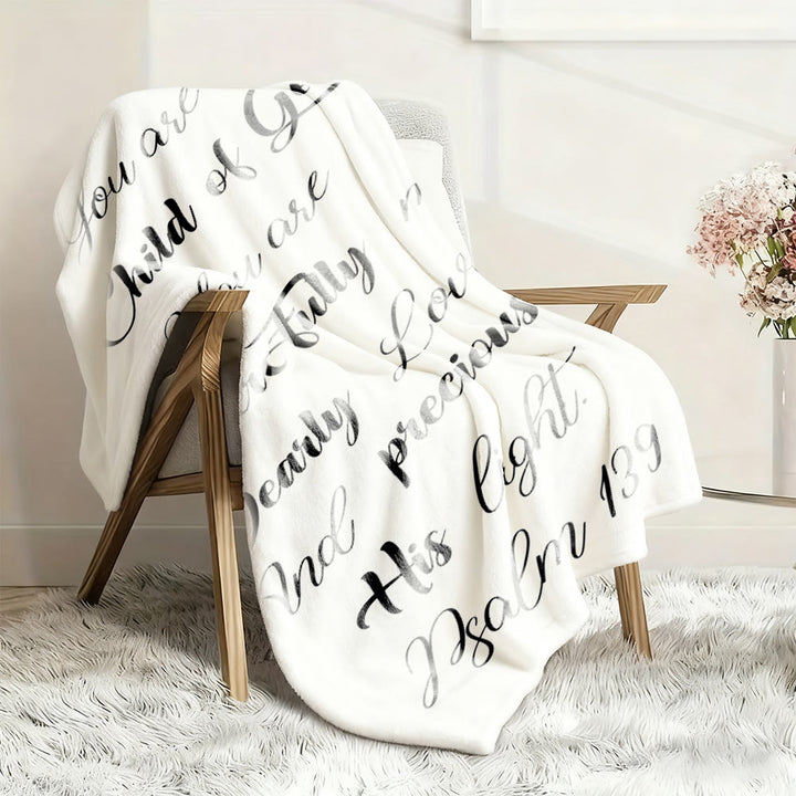Christianartworkshop Bible Inspired Psalm 139 Tapestry: Child of God for Newborn Baby Blanket - image 3