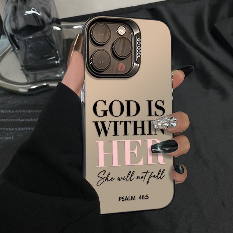 Christianartworkshop Spiritual Assurance Phone Case: Psalm 46:5 & Faith Symbol for Daily Use - Black Frame - iPhone 17promax - image 0