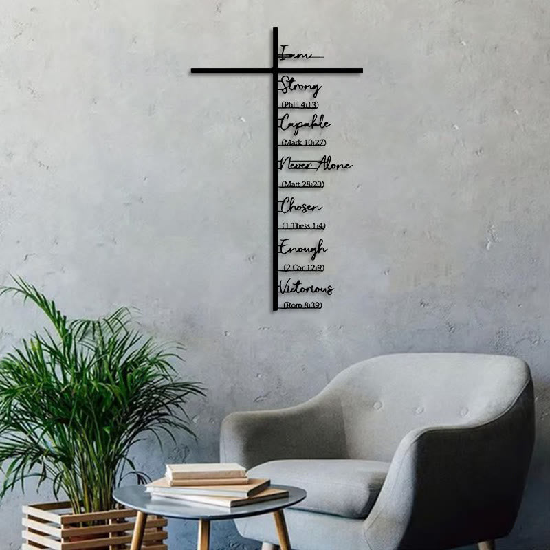 Christianartworkshop Biblical Verse Cross Metal Wall Decor: Daily Faith Reminder - image 2