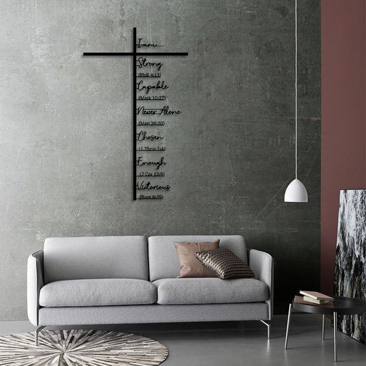 Christianartworkshop Biblical Verse Cross Metal Wall Decor: Daily Faith Reminder - image 6