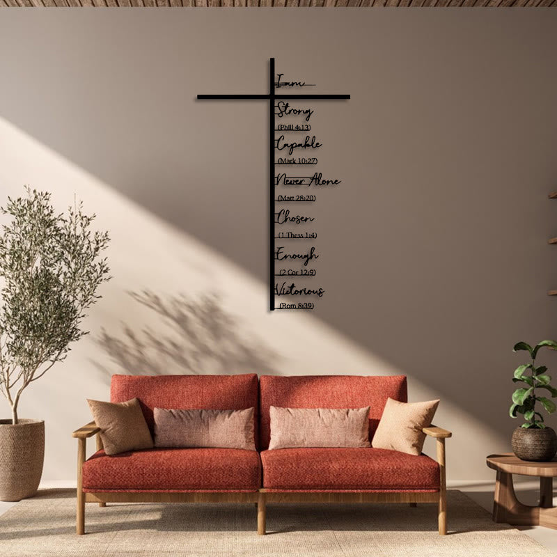 Christianartworkshop Biblical Verse Cross Metal Wall Decor: Daily Faith Reminder - image 5