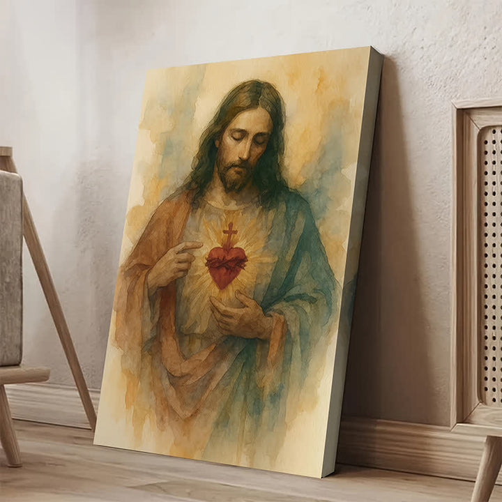 Christianartworkshop Christian Artwork Gentle Sacred Heart Art Prints: Devotional Grace for Faith - Filled Nooks - image 3