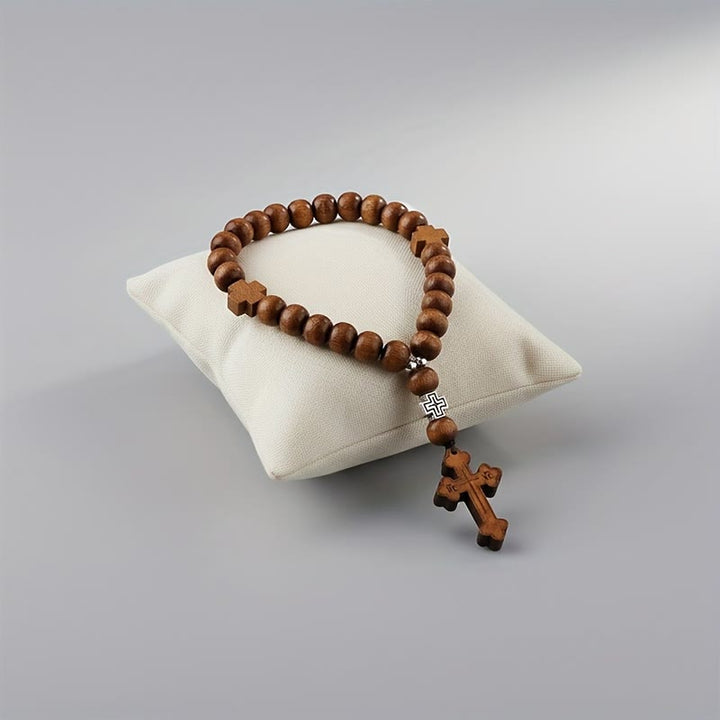 Christianartworkshop Faithful Journey Wooden Cross Car Pendant: Drive with God's Peace - image 8