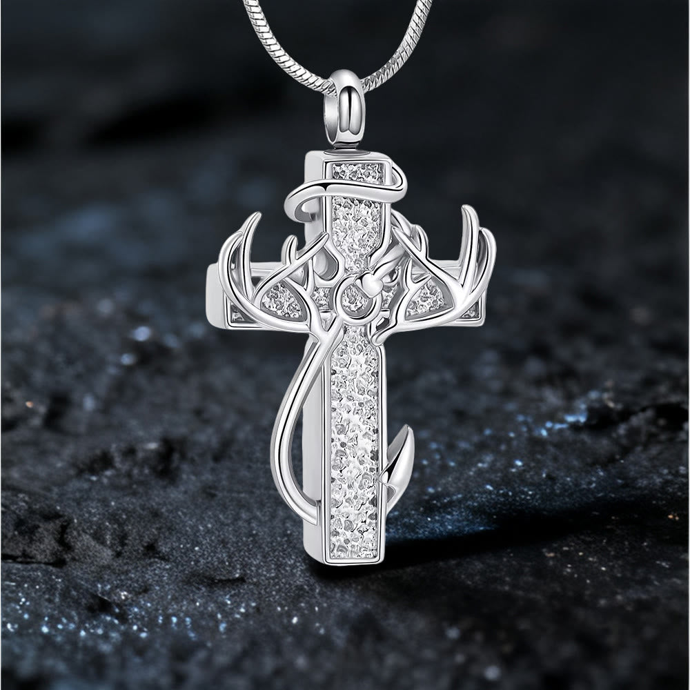 Christianartworkshop Hunting & Fishing Cross Pendant Necklace: Outdoor Faith & Spiritual Devotion - Silver - image 3