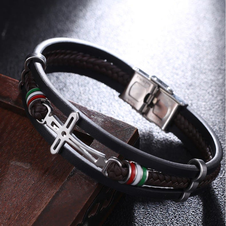 Christianartworkshop Cross Leather Bracelet: Rugged Faith & Stylish Devotion for Daily Wear - image 2