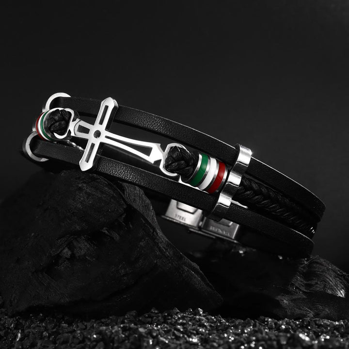 Christianartworkshop Cross Leather Bracelet: Rugged Faith & Stylish Devotion for Daily Wear - image 4