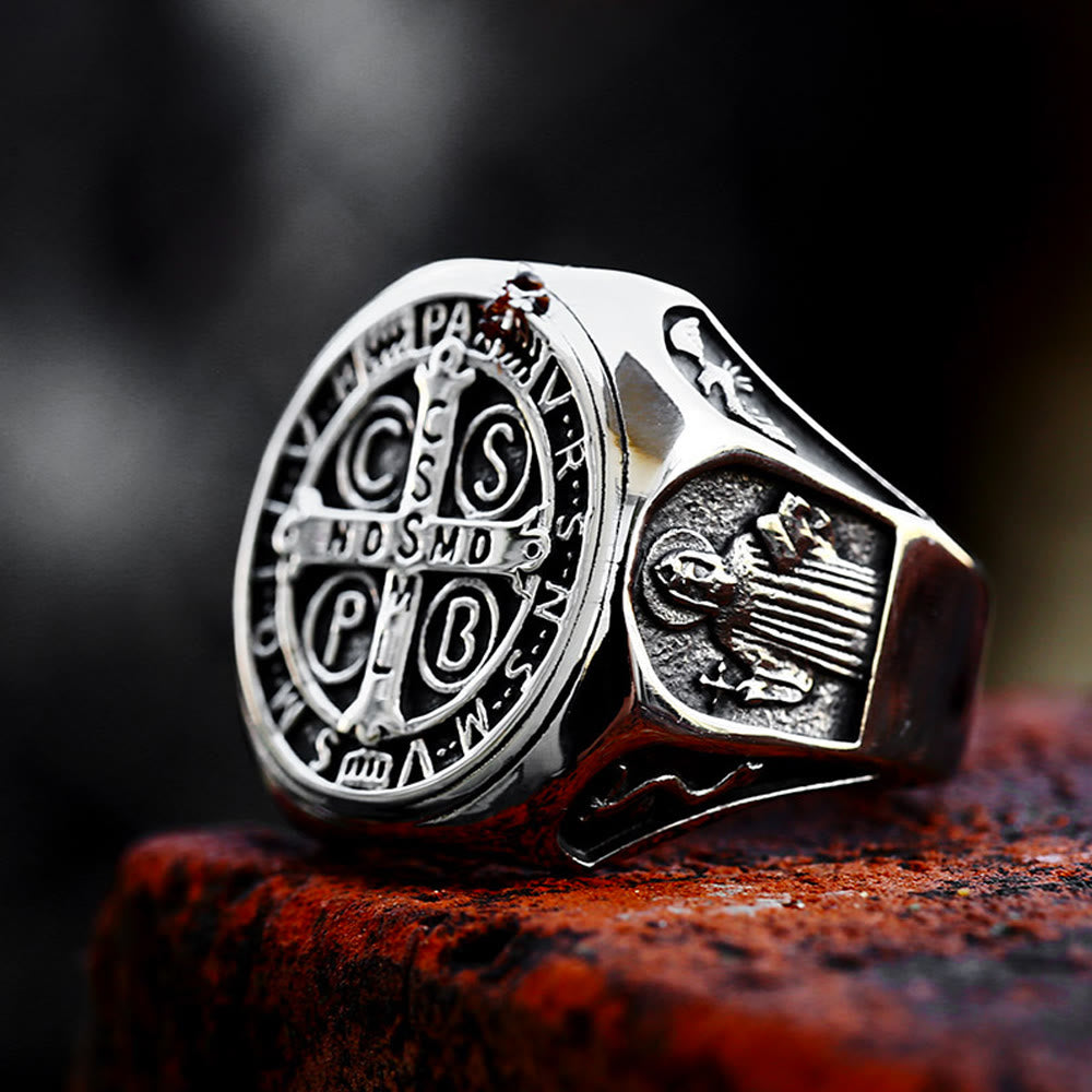 Christianartworkshop St. Benedict Cross Faith Ring: A Symbol of Loving Gift - image 3