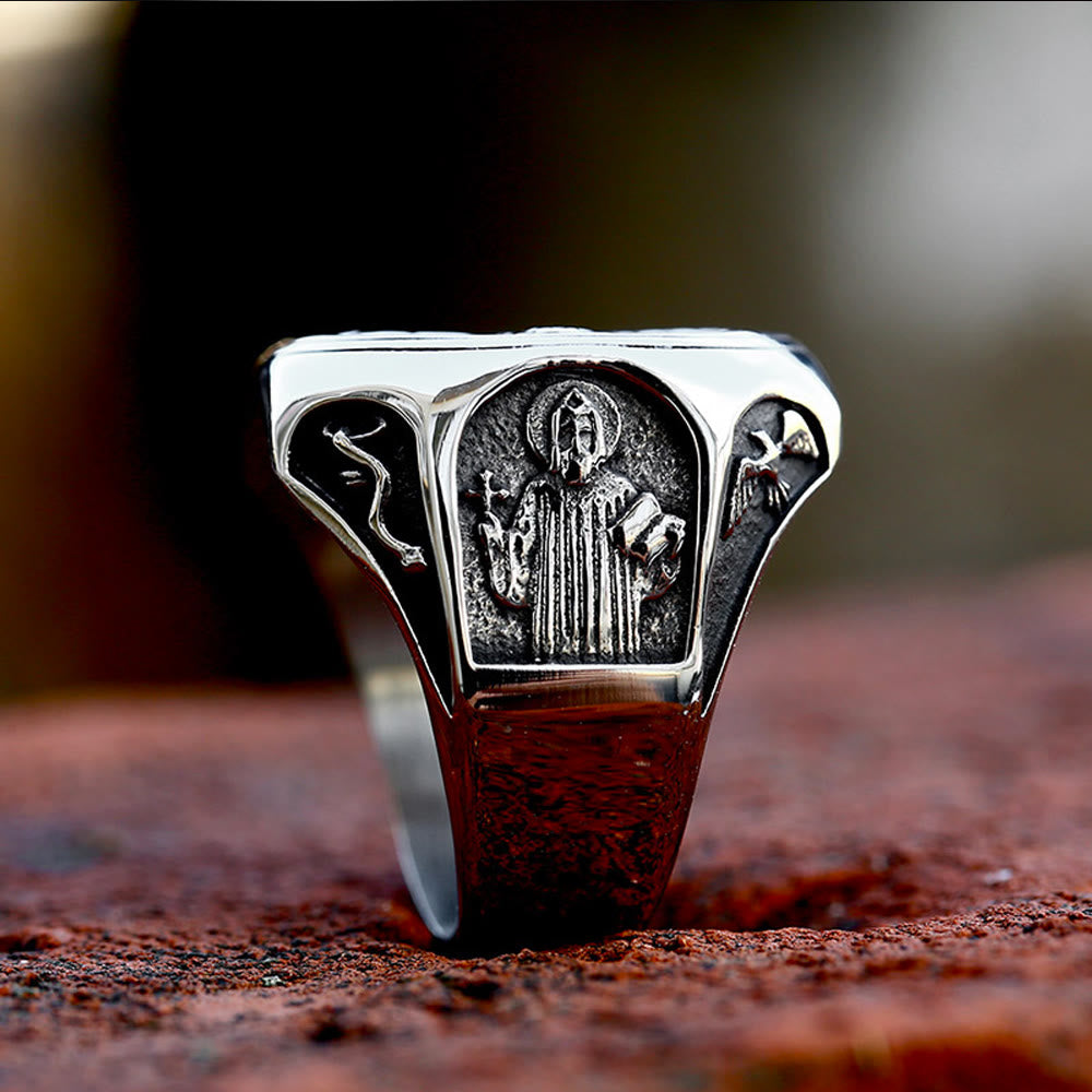 Christianartworkshop St. Benedict Cross Faith Ring: A Symbol of Loving Gift - image 4