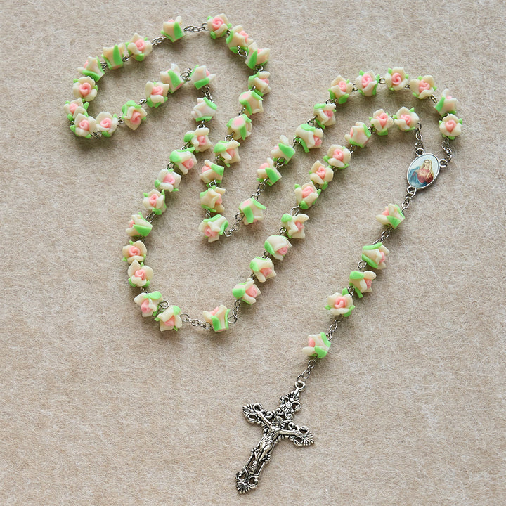 Christianartworkshop Soft Clay Rose Rosary: Floral Devotion & Handcrafted Spiritual Connection - image 21