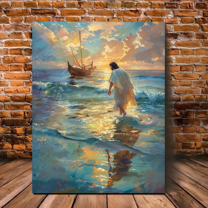Christianartworkshop Spiritual Journey Wall Art: Jesus Walking on Water & Faith Resonance for Decor - image 3