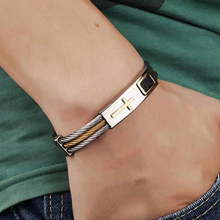 Christianartworkshop Multicolor Cross Cable Bracelet: Faith-Driven Style & Enduring Devotion - image 1