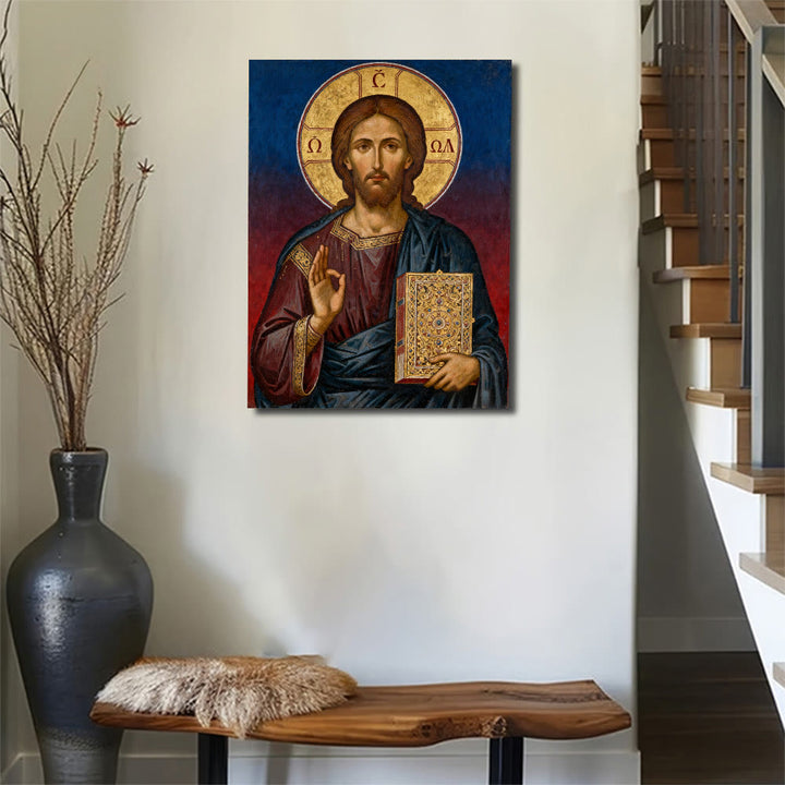 Christianartworkshop Christ Pantocrator Art Canvas: Divine Authority & Timeless Devotion - image 1