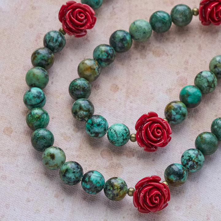 Christianartworkshop Floral Accent African Turquoise Rosary: Devotion & Artistic Craft - image 8