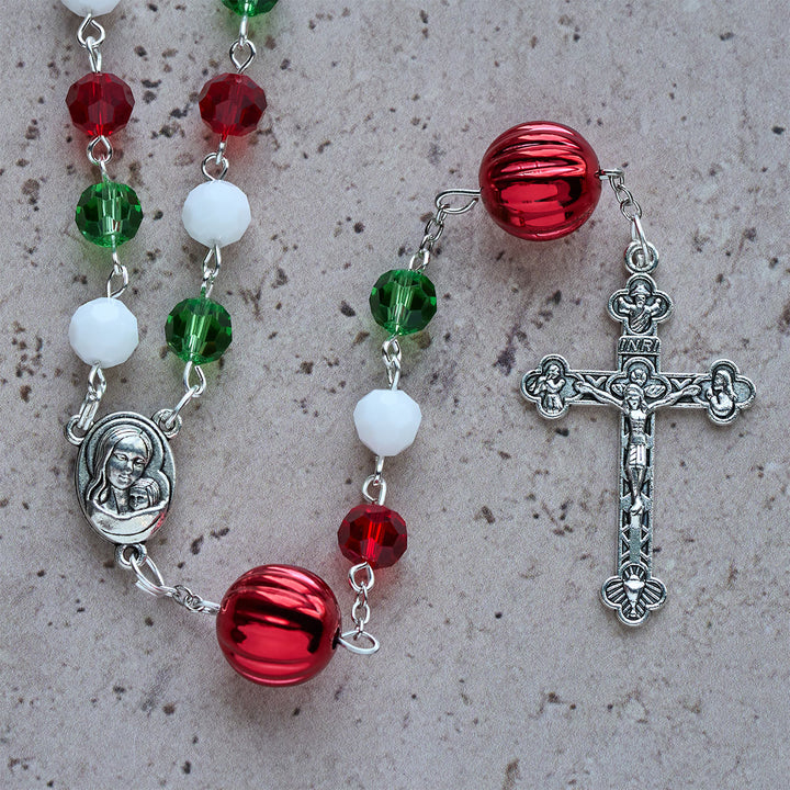 Christianartworkshop Christmas Crystal Rosary with Cross: Faithful Celebration & Heavenly Bond - image 9