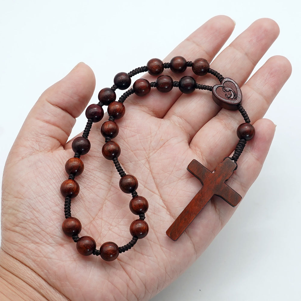 Christianartworkshop Red Sandalwood Pocket Rosary: Devotion & Earthy Solidity - image 1