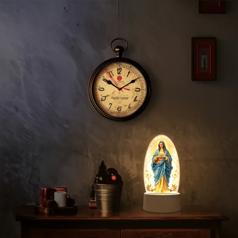 Christianartworkshop Our Lady Illuminated Night Light: Divine Grace in Gentle Glow - image 2