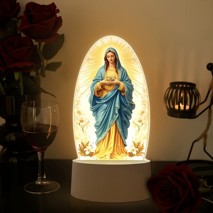 Christianartworkshop Our Lady Illuminated Night Light: Divine Grace in Gentle Glow - Our Lady - image 0