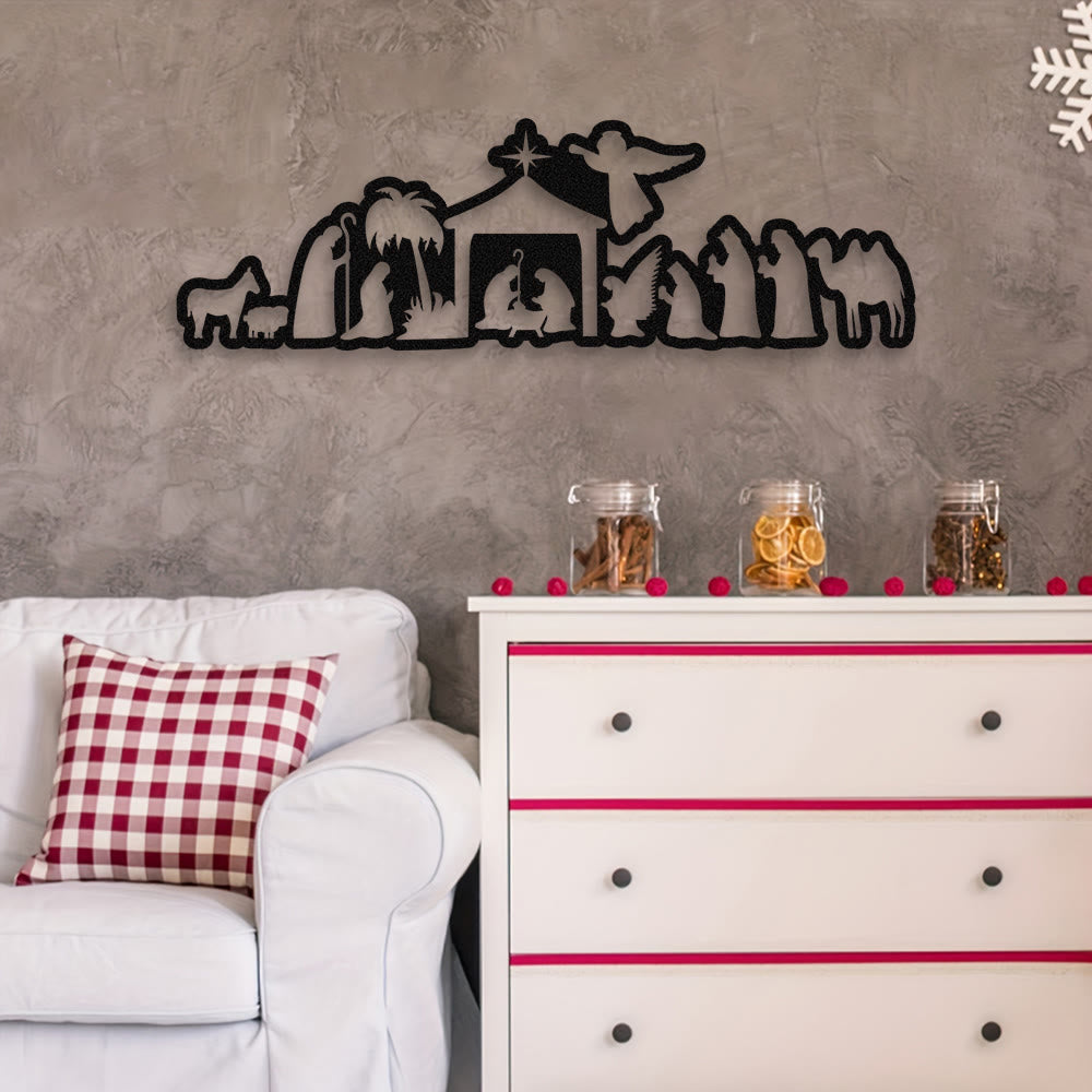 Christianartworkshop Nativity Scene Metal Wall Decor: Christmas Faith & Sacred Storytelling - image 4