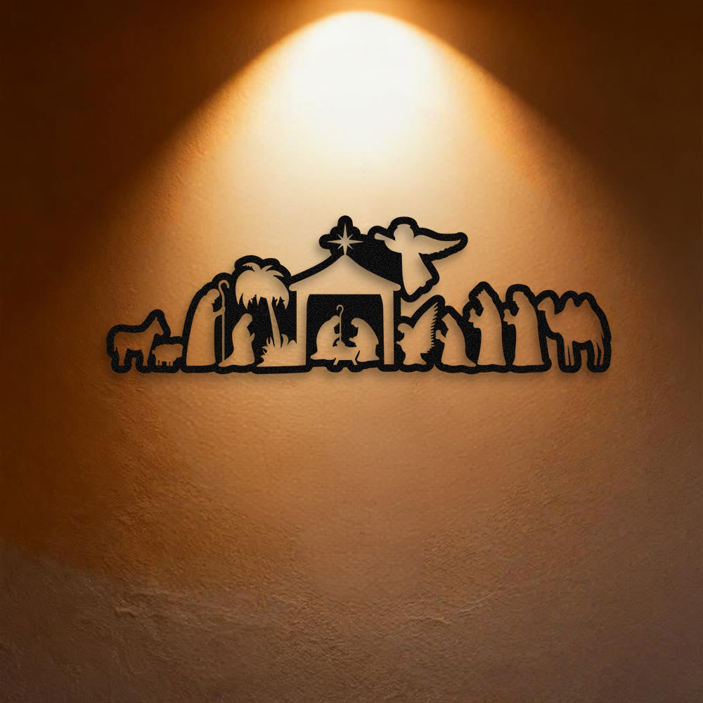 Christianartworkshop Nativity Scene Metal Wall Decor: Christmas Faith & Sacred Storytelling - image 2